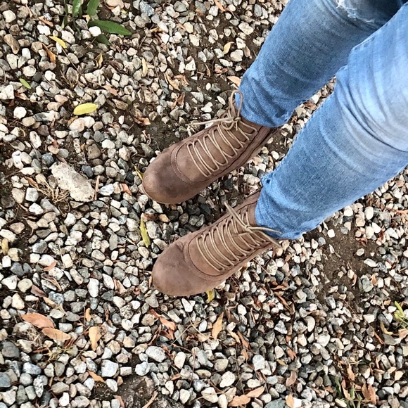 🎉 HOST PIC!!! 🎉 Lace up taupe booties - Picture 4 of 7